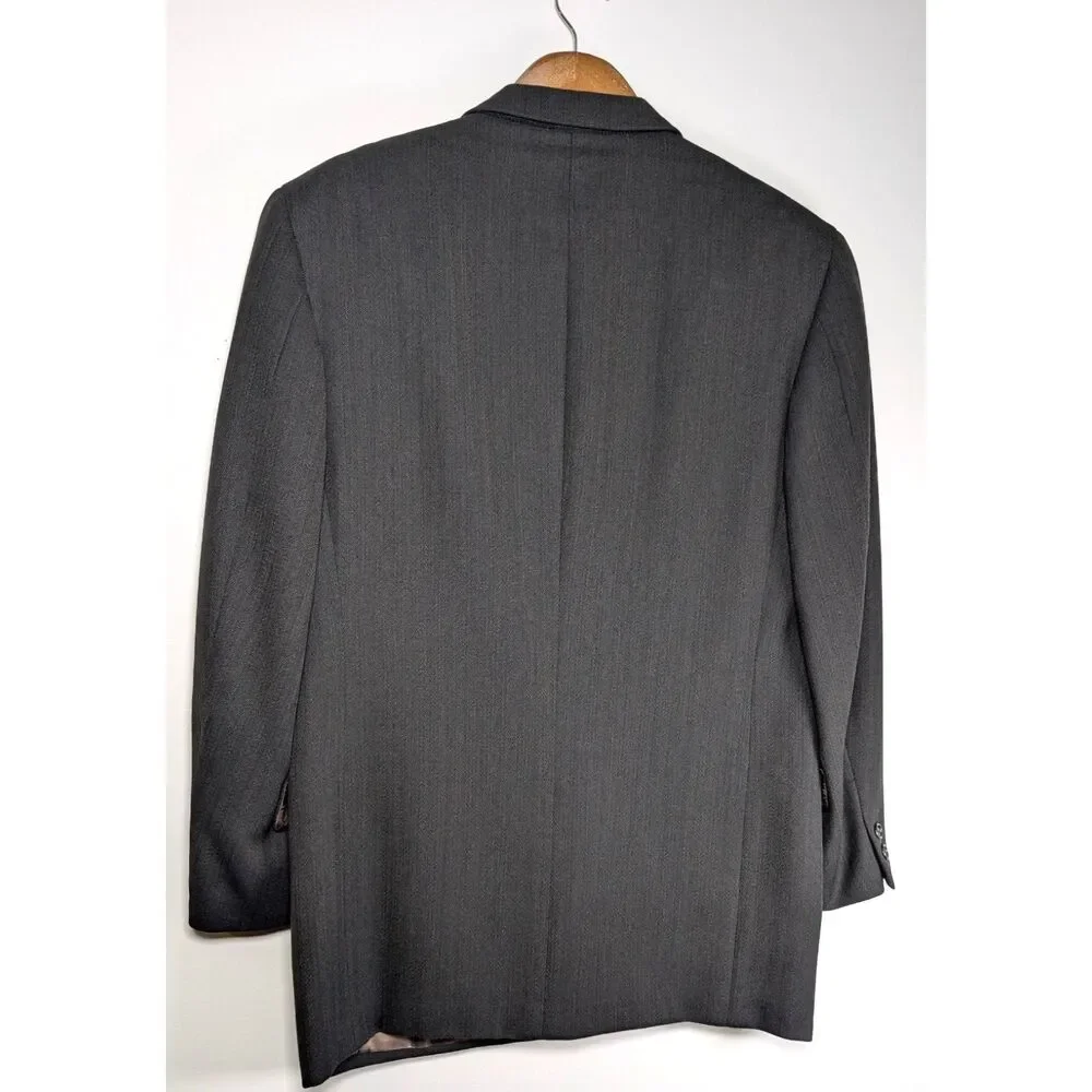 Vintage Terzo Uomo 38R Charcoal Sport Coat Blazer Old Money Union Made USA